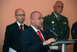 From the left: Deputy Minister for Economic Affairs Tomáš Perutka, Minister Martin Barták, Commander of Joint Forces General Hynek Blaško