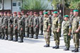 Jednotky české a slovinské armády při slavnostním nástupu